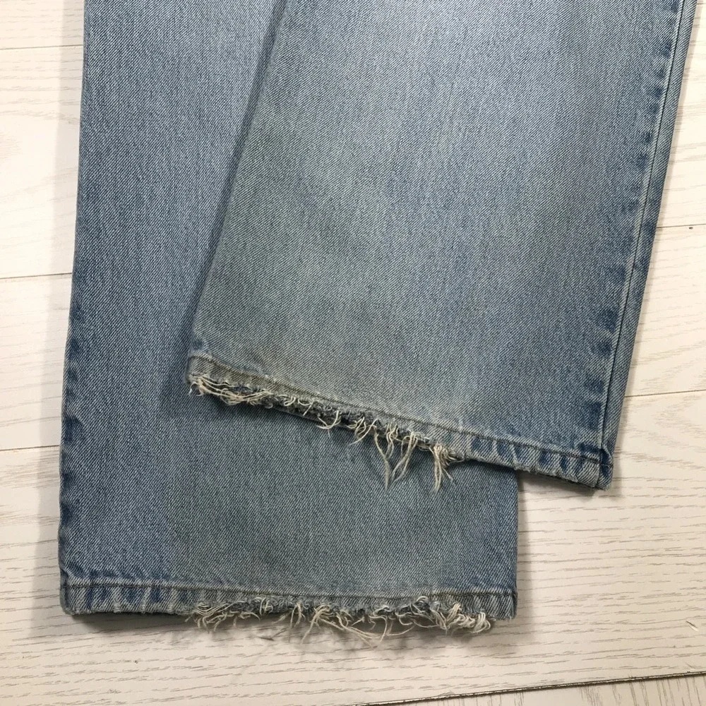 Vintage Eddie Bauer Relaxed Fit Jeans Men 42x32 Blue Grunge 100% Cotton Work Y2K